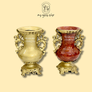 Bình hoa composite, decor, trang trí, tân gia, bình hoa giả, cao cấp, sang trọng mã cúp 10