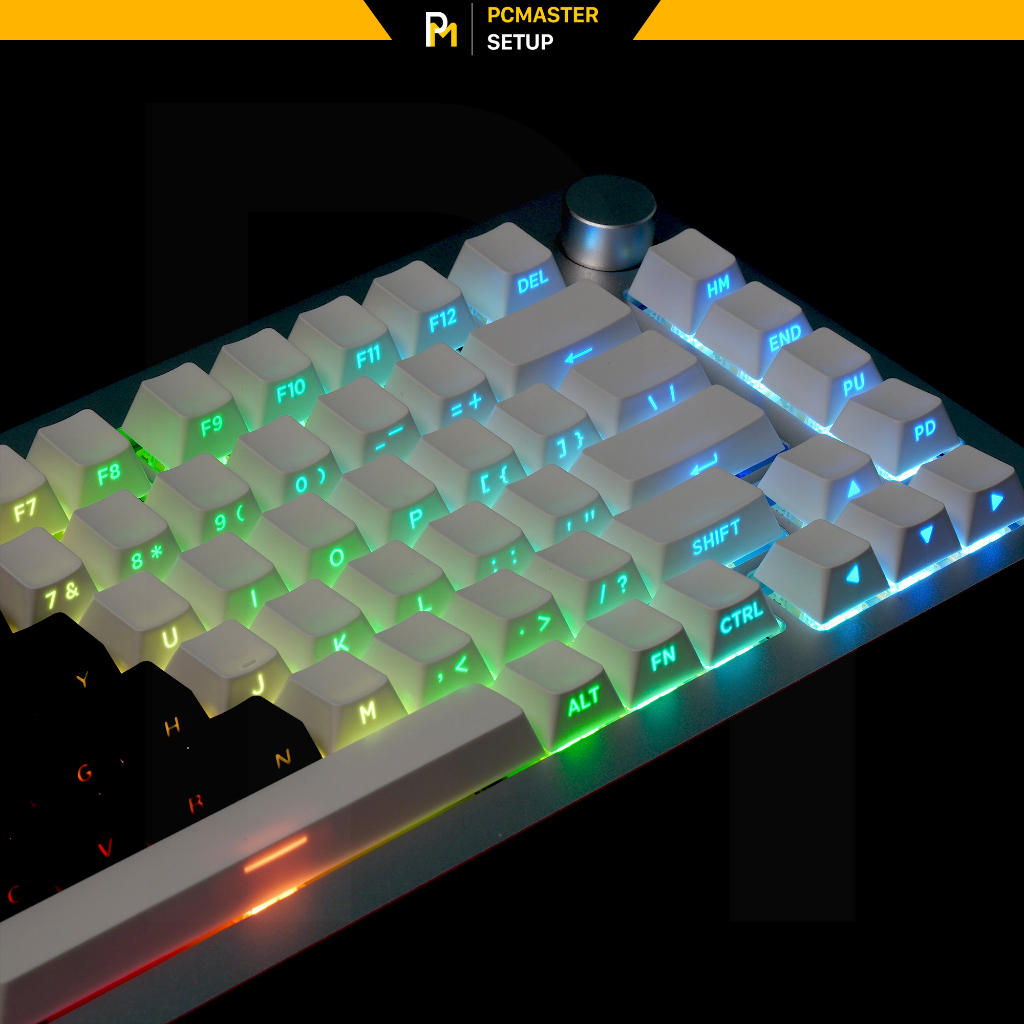 Keycap xuyên led LEOBOG profile cherry nhựa pbt cạnh dày Doubleshot