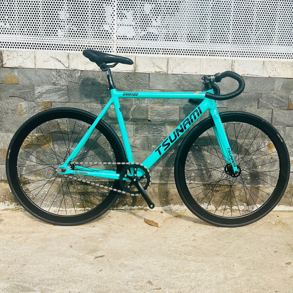 Xe đạp fixed gear TSUNAMI SNM100 cơ bản - Xanh ngọc