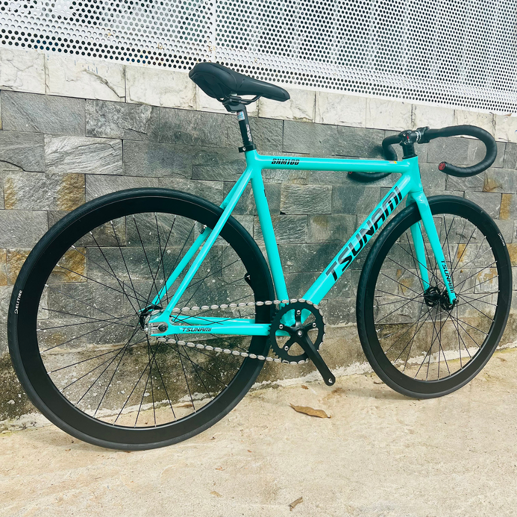 Xe đạp fixed gear TSUNAMI SNM100 cơ bản - Xanh ngọc