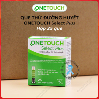 Que thử đường huyết OneTouch Select Plus Simple – hộp 25 que thử