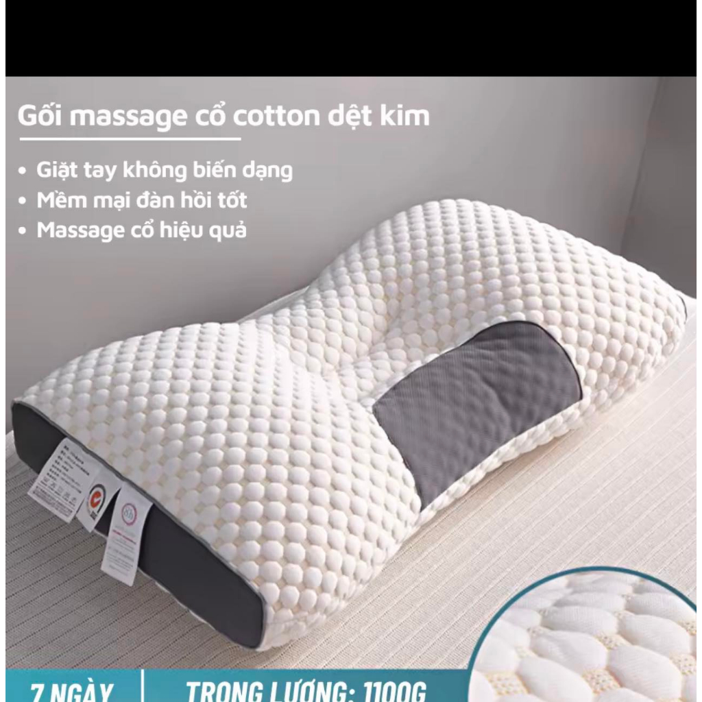 Bộ hai chiếc gối massage, gối chống đau mỏi vai gáy giúp lưu thông máu - A10 BACHHOASTORE