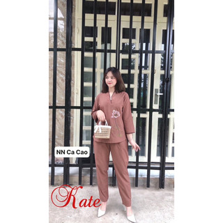 #Đồ Lam Đi Chùa _Mẫu nút ngọc ( vãi katê ko co giãn thêu sen )