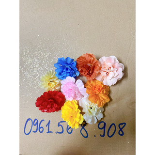 1 đầu bông hoa đào râu V16 vải 6cm, nụ đào râu V56 vải 2-3cm trang trí, làm đồ handmade, phụ kiện trang trí