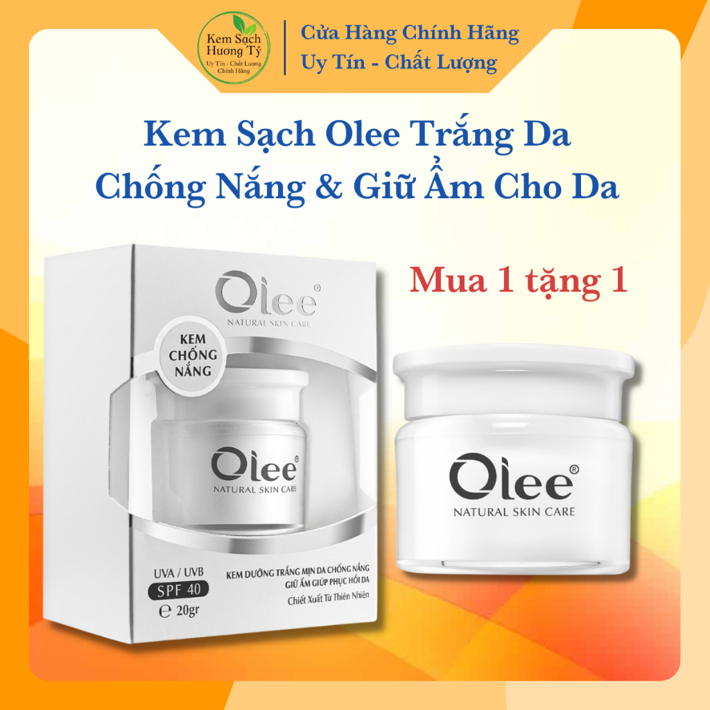 Kem Sạch Olee Chống Nắng, Dưỡng Trắng Mịn Da Và Giữ Ẩm Phục Hồi Da Kem Sạch Hương Tỷ