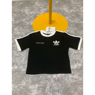 Áo thun zip crotop in viền