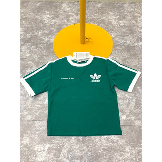 Áo thun zip crotop in viền
