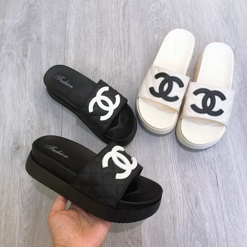 Dép nữ quai ngang chữ X đế độn cao 5 cm - dép quai ngang nữ đế bánh mì thời trang