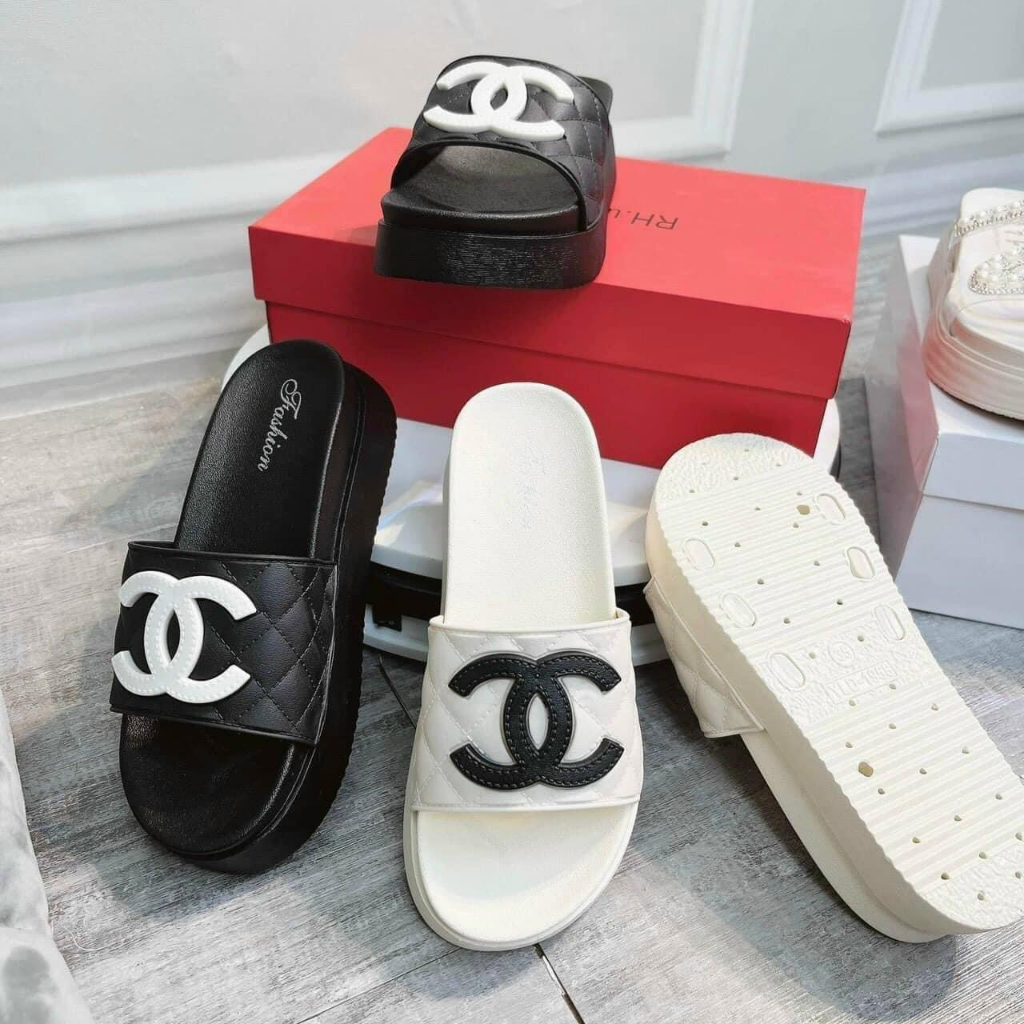 Dép nữ quai ngang chữ X đế độn cao 5 cm - dép quai ngang nữ đế bánh mì thời trang