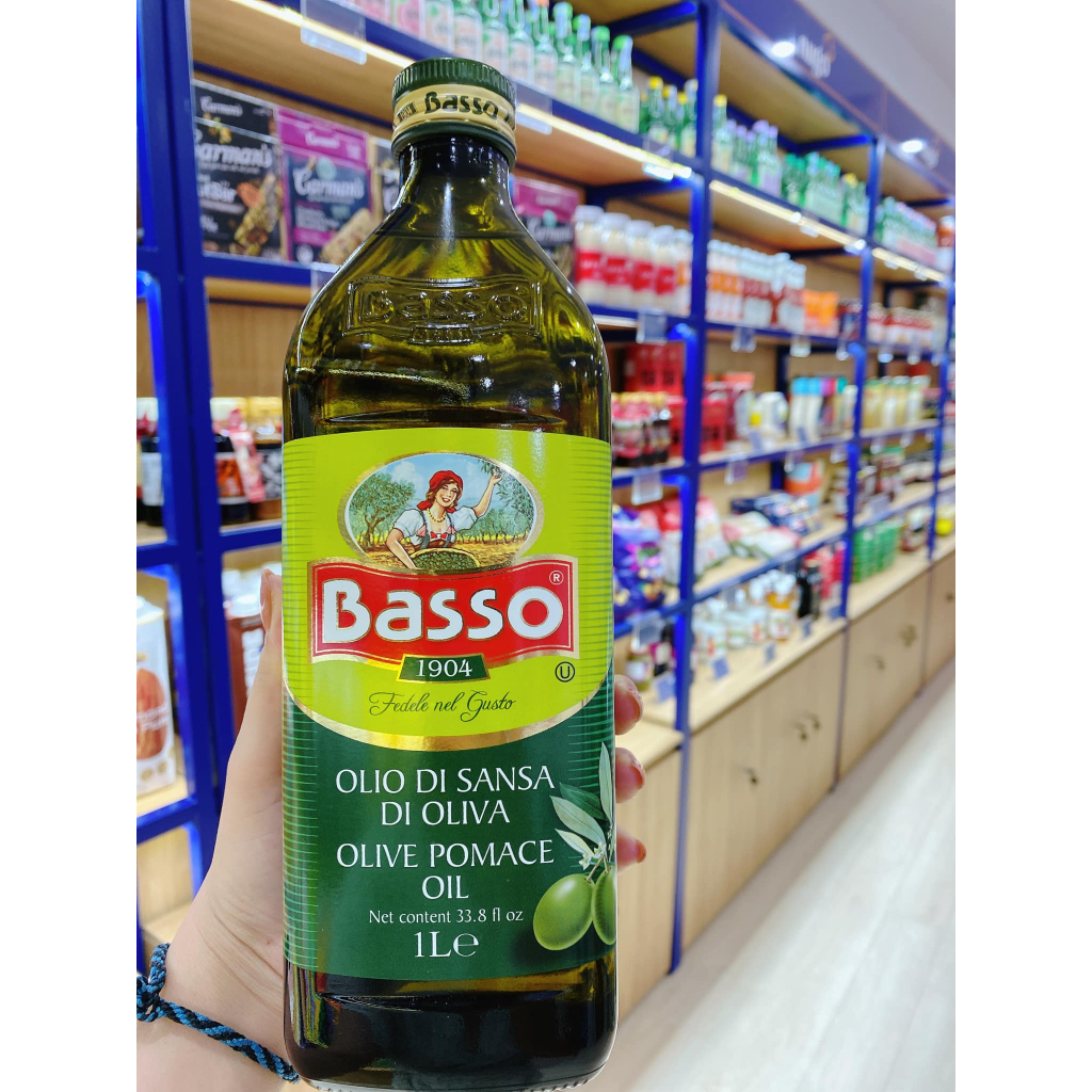 Dầu oliu xào nấu - Basso Pomace 1L - Nhập khẩu Ý