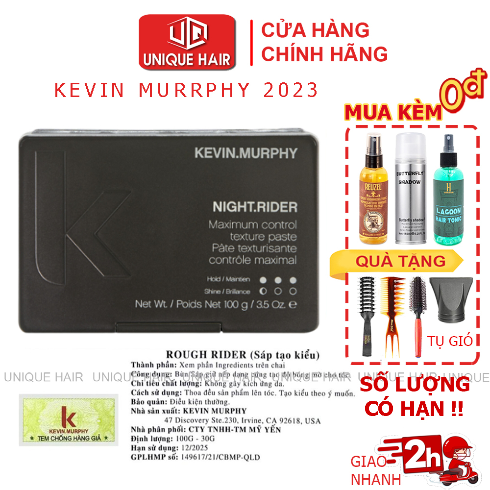 Sáp Vuốt Tóc Kevin Murphy Night Rider 100g & 30g - v5 2023 - Chính Hãng + Quà Tặng