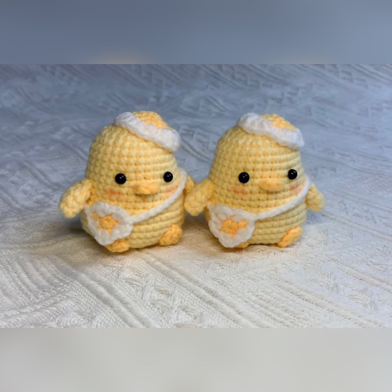 Móc khoá gà con đeo túi bằng len,gà con bằng len móc cute xinh xắn