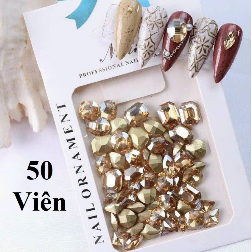 Đá Khối Mix Mẫu Set 50 Viên - Set Đá Khối Chân Vàng
