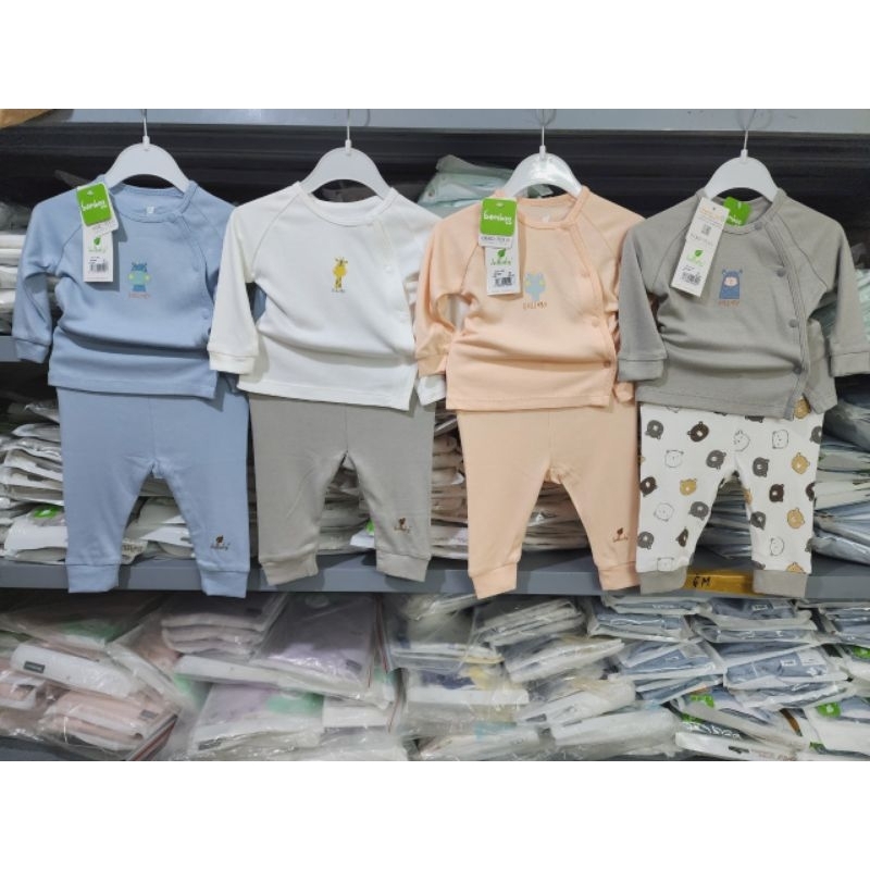 Bộ sơ sinh thu đông Lullaby bamboo cotton cho bé