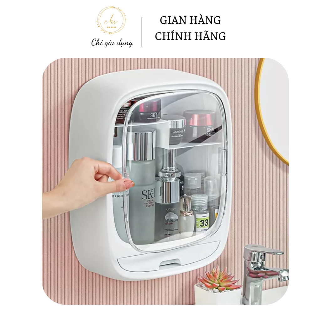 #Đẹp quá đi# Tủ dán tường đa năng đựng mỹ phẩm -tủ thuốc dán tường với miếng dính to siêu chắc, nhựa lỳ màu sắc siêu đẹp