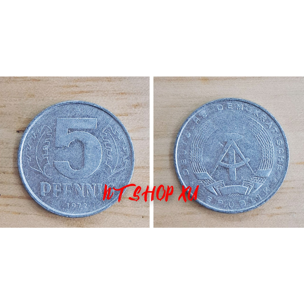 Đồng sưu tầm 5 Pfennig Đông Đức ( 1968-1990 )