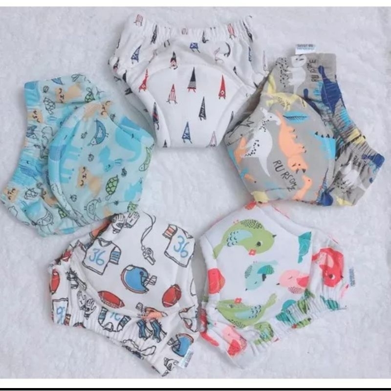 (Giặt Được)Combo 5 quần tập bỏ bỉm BaByKids cotton mềm mại thoáng mát cho bé trai bé gái 4 đến 30kg