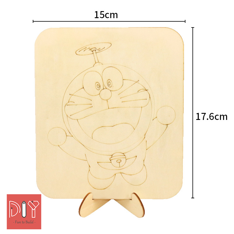 Tranh tô gỗ 15 x 17.5 cm có đế để bàn
