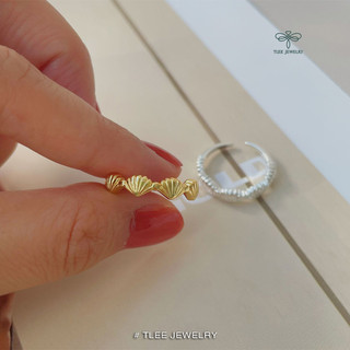 Nhẫn bạc nữ TLEE, nhẫn vỏ sò cá tính TLEE JEWELRY
