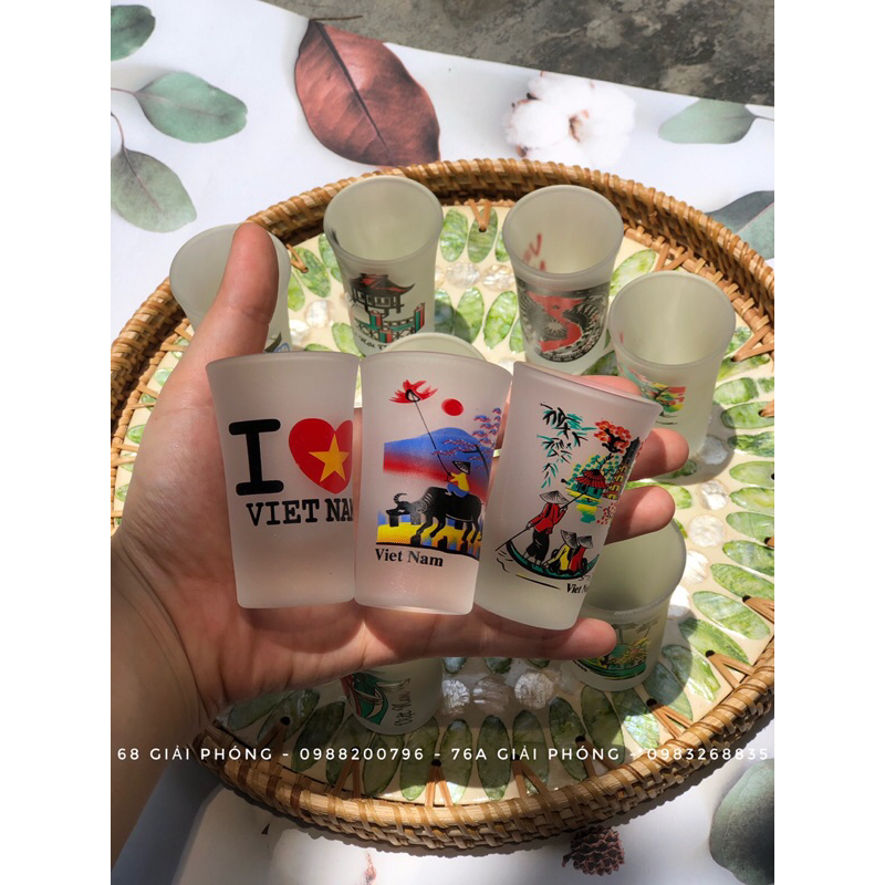 Ly chum thủy tinh hình ảnh lưu niệm Việt Nam, hình ảnh đa dạng nhiều mẫu mã