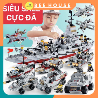 BỘ ĐỒ CHƠI LẮP GHÉP, ĐỒ CHƠI XẾP HÌNH Tàu Chiến Hạm, Lắp Ráp OTO Máy Bay CẢNH SÁT SWAT, ROBOT BIẾN HÌNH BÉ TRAI