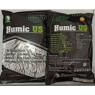 Phân bón hữu cơ vi lượng HUMIC US ra rễ cực mạnh giải độc giải mặn hạ phèn túi 1kg