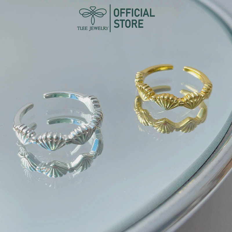 Nhẫn bạc nữ TLEE, nhẫn vỏ sò cá tính TLEE JEWELRY