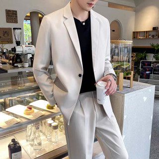 Áo khoác Blazer nam form rộng hàn quốc thiết kế có đệm vai , áo vest nam trắng đen cao cấp trẻ dáng trẻ trung