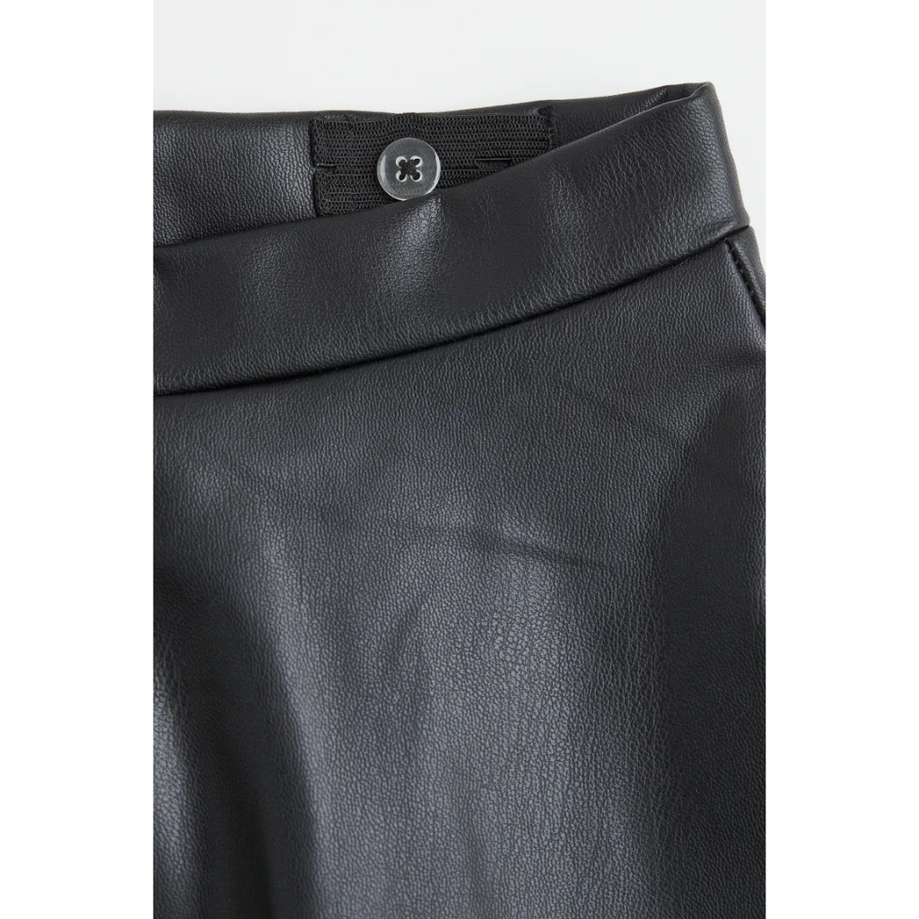 Chân váy đen da PU 1070703001 HM H&M_authentic