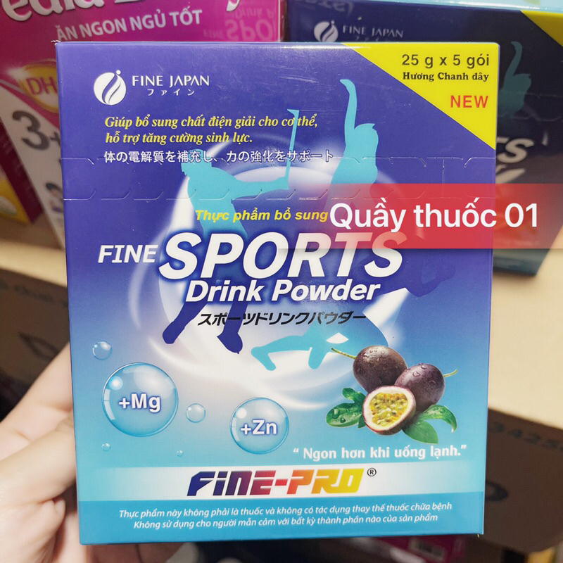 Fine Sports drink power vị chanh leo bù nước và chất điện giải cho cơ