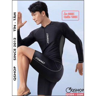 Bộ đồ bơi nam quần lửng áo tay dài QT504