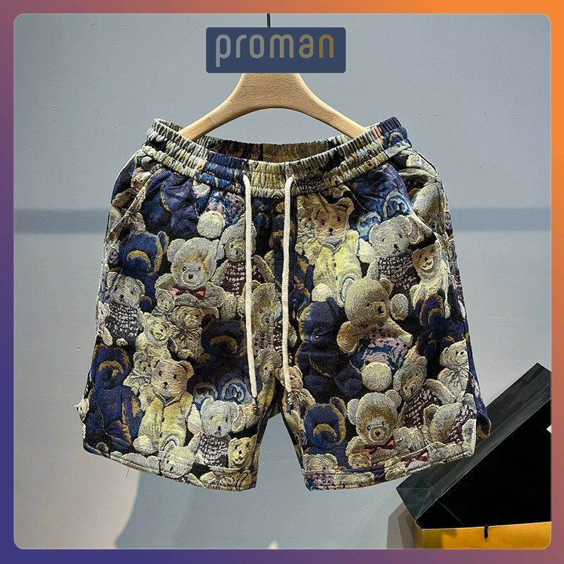 Quần Short Nam Họa Tiết Trẻ Trung Cá Tính, Quần Đùi Nam Mặc Nhà Chất Gấm Dày Dặn Đẹp Siêu Hot Hè 2023