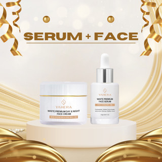 Bộ đôi dưỡng trắng ban đêm YAHERA Gồm serum dưỡng trắng 20g và kem dưỡng trắng da mặt 20g