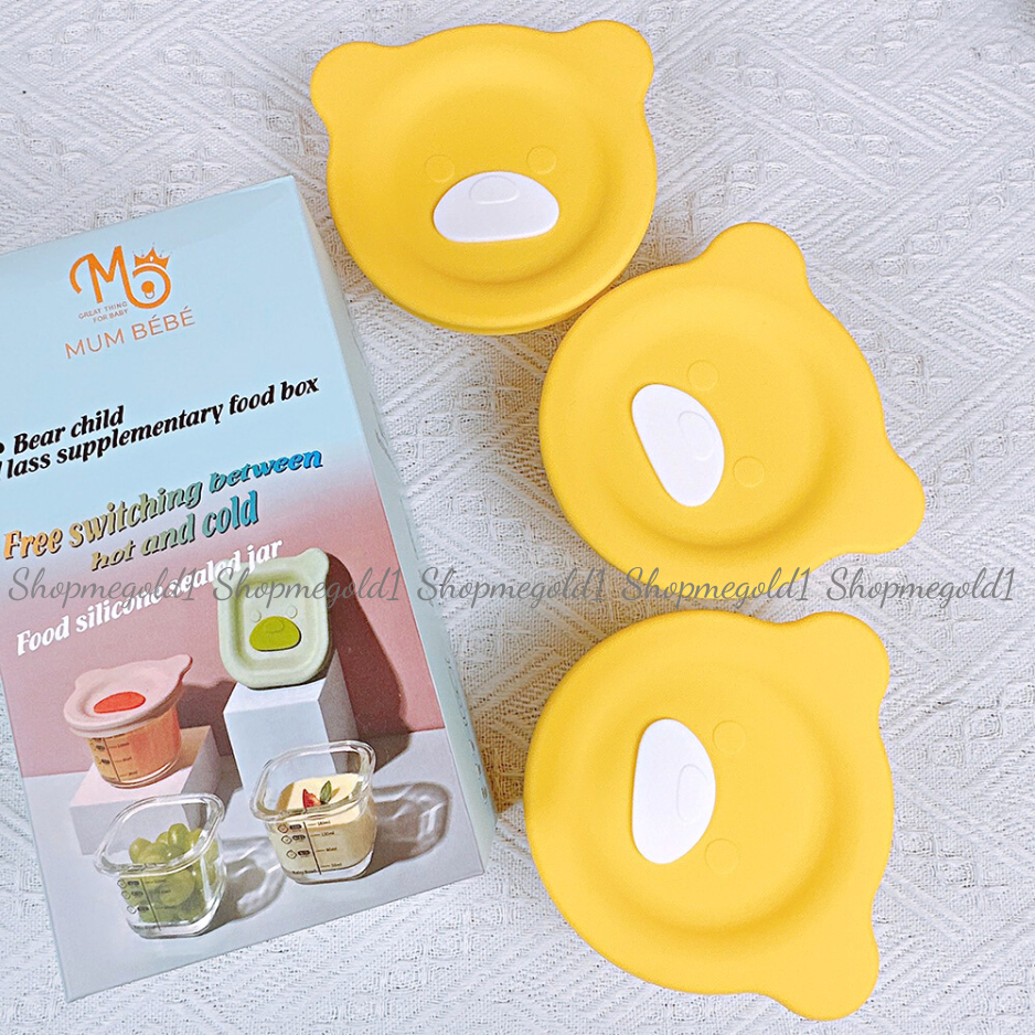 Hộp Trữ Đồ Ăn Dặm Cho Bé Lock&Lock và Mumbebe Có Vạch Chia, Hộp Trữ Đông Đồ Ăn Dặm Cho Bé Chất Liệu Thủy Tinh An Toàn