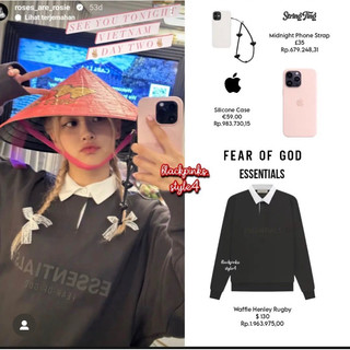 [SẴN MÀU 4 SIZE S,M] Áo polo tay dài FOG Essentials Waffle henley rugby giống Rosé Blackpink mặc khi ở VN FOG