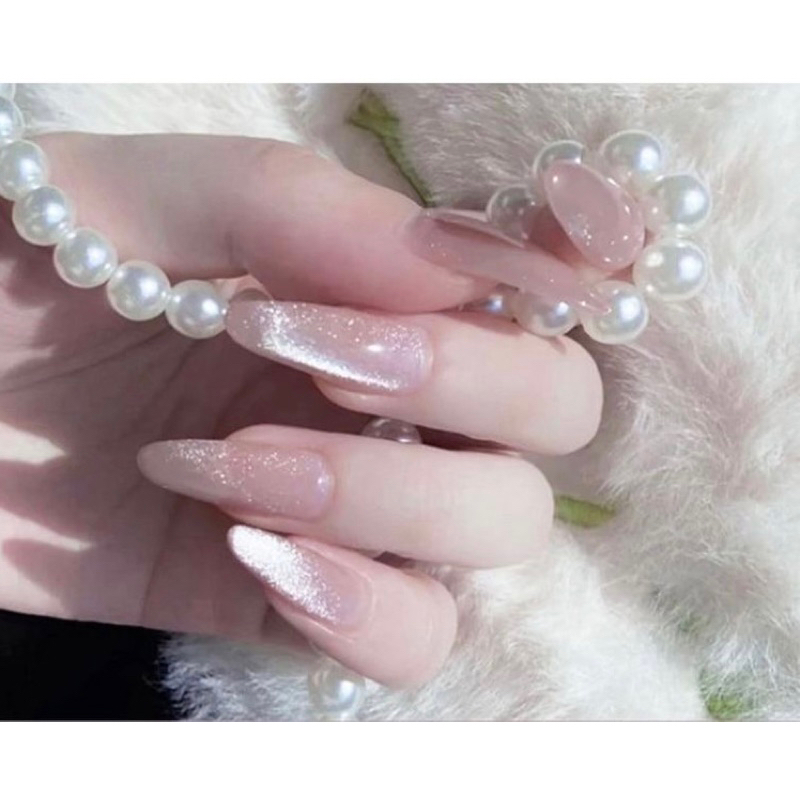 Nailbox thiết kế sơn gel mắt mèo kim cương nền thạch B185
