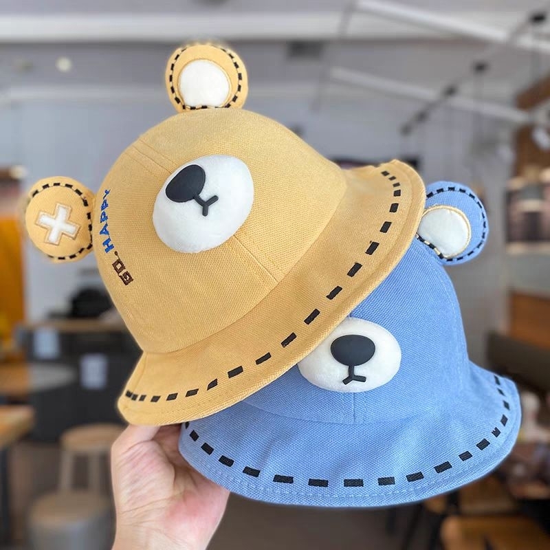 Mũ gấu trẻ em hoạt hình bo đủ màu dễ thương siêu xinh mang đi chơi êm nhẹ mát mẻ hút mồ hôi NaHi ngochieu1111