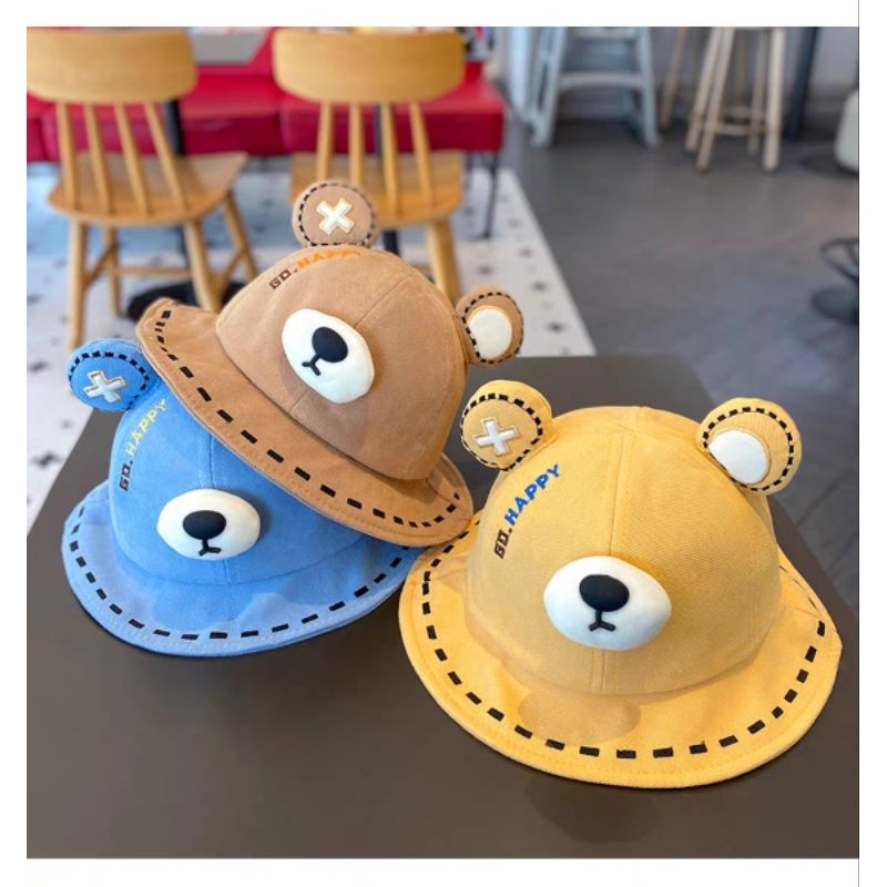 Mũ gấu trẻ em hoạt hình bo đủ màu dễ thương siêu xinh mang đi chơi êm nhẹ mát mẻ hút mồ hôi NaHi ngochieu1111