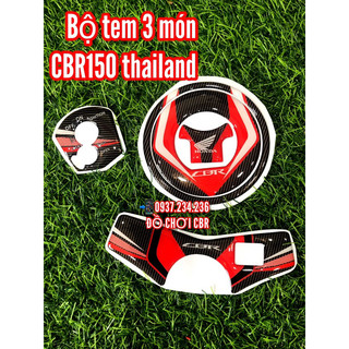 Cbr150 thailand - combo tem dán tem xương cá - bộ 3 món
