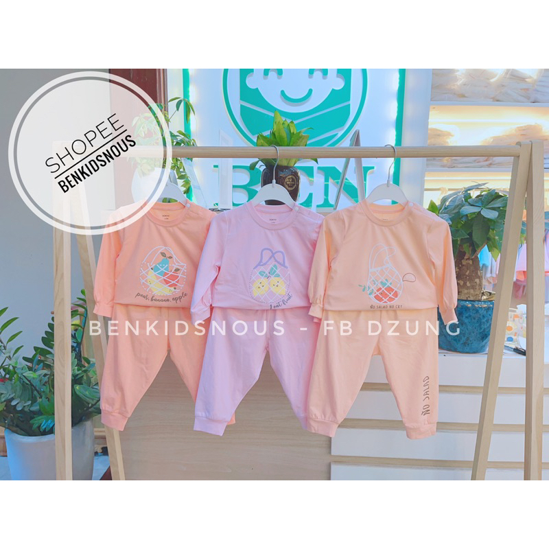DOKMA - Bộ dài tay vải cotton mềm mại cho bé gái