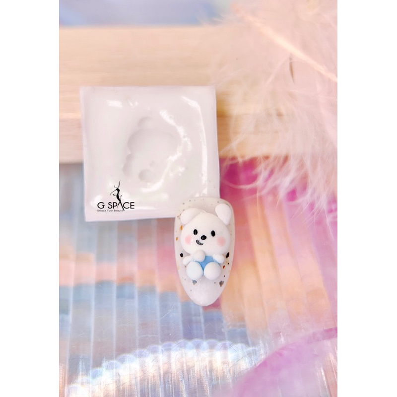 Khuôn silicon charm hoạt hình/thú nail