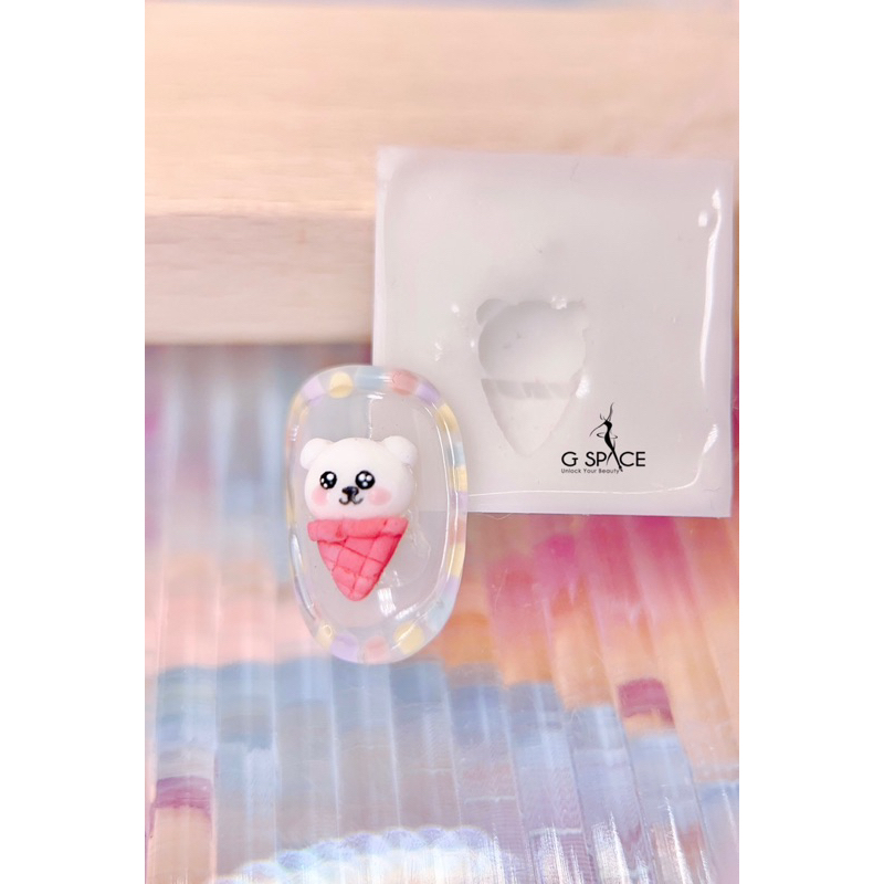 Khuôn silicon charm hoạt hình/thú nail