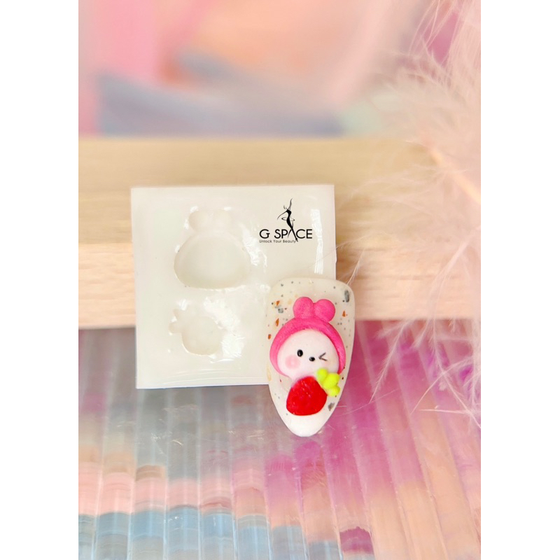 Khuôn silicon charm hoạt hình/thú nail
