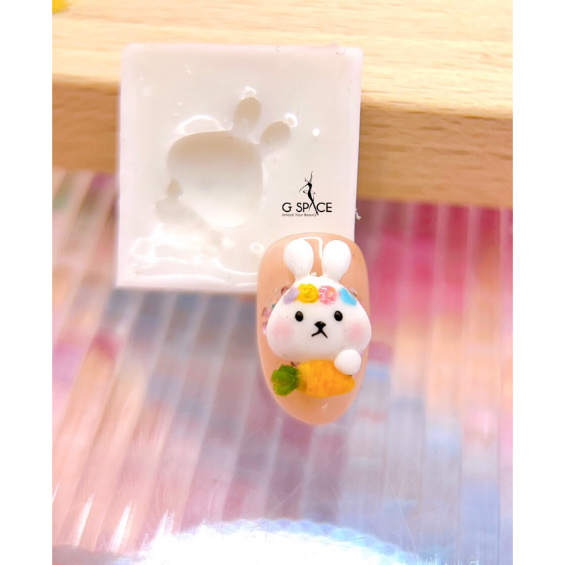 Khuôn silicon charm hoạt hình/thú nail