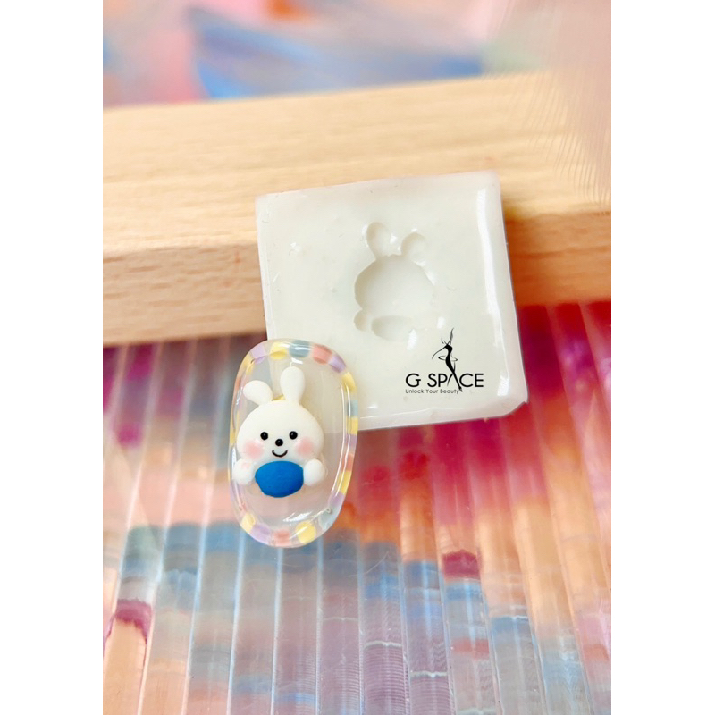 Khuôn silicon charm hoạt hình/thú nail