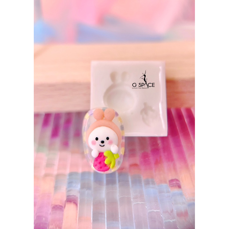 Khuôn silicon charm hoạt hình/thú nail