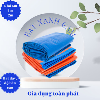 Bạt cam xanh dùng để che nắng, che mưa loại 150gr/m2 khổ 6m