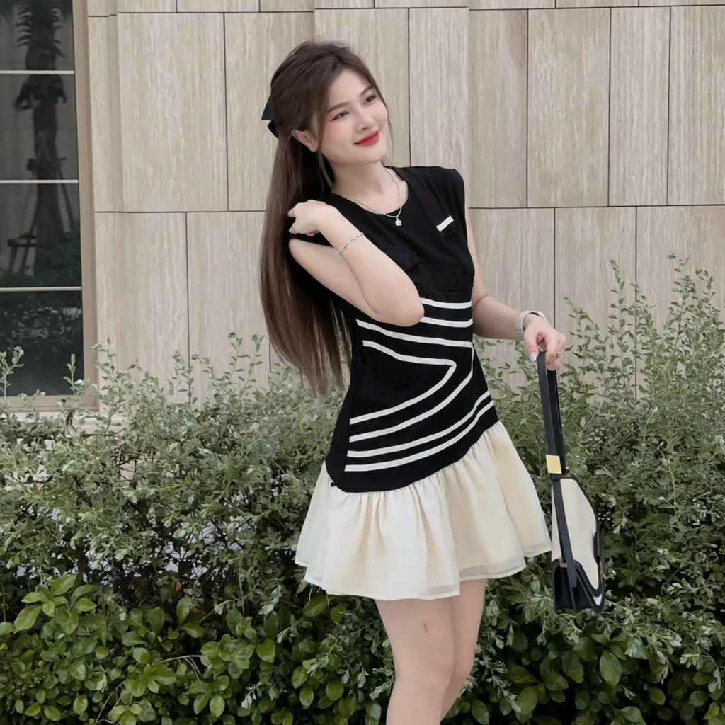 Đầm mini fom xoè nhẹ nhàng phong cách tiểu thư, dễ thương