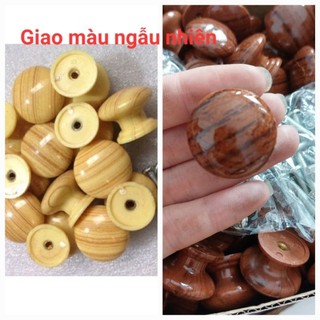 Núm tủ-Nụ tủ-Núm ngăn kéo nhựa giả gỗ