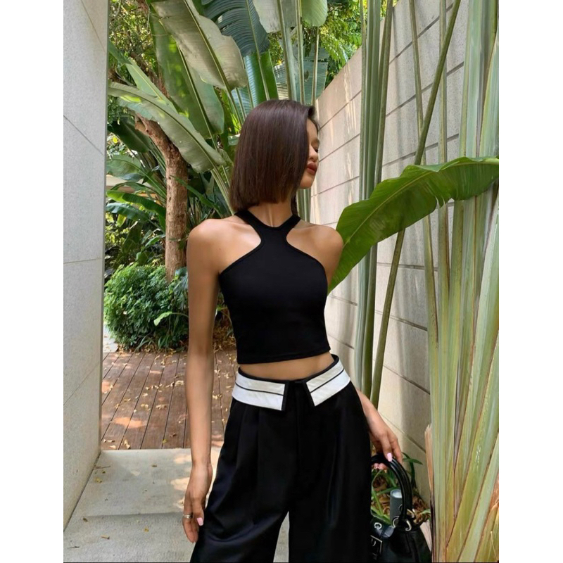 Áo Ba Lỗ Croptop Cách Điệu Nhiều Màu Trẻ Trung